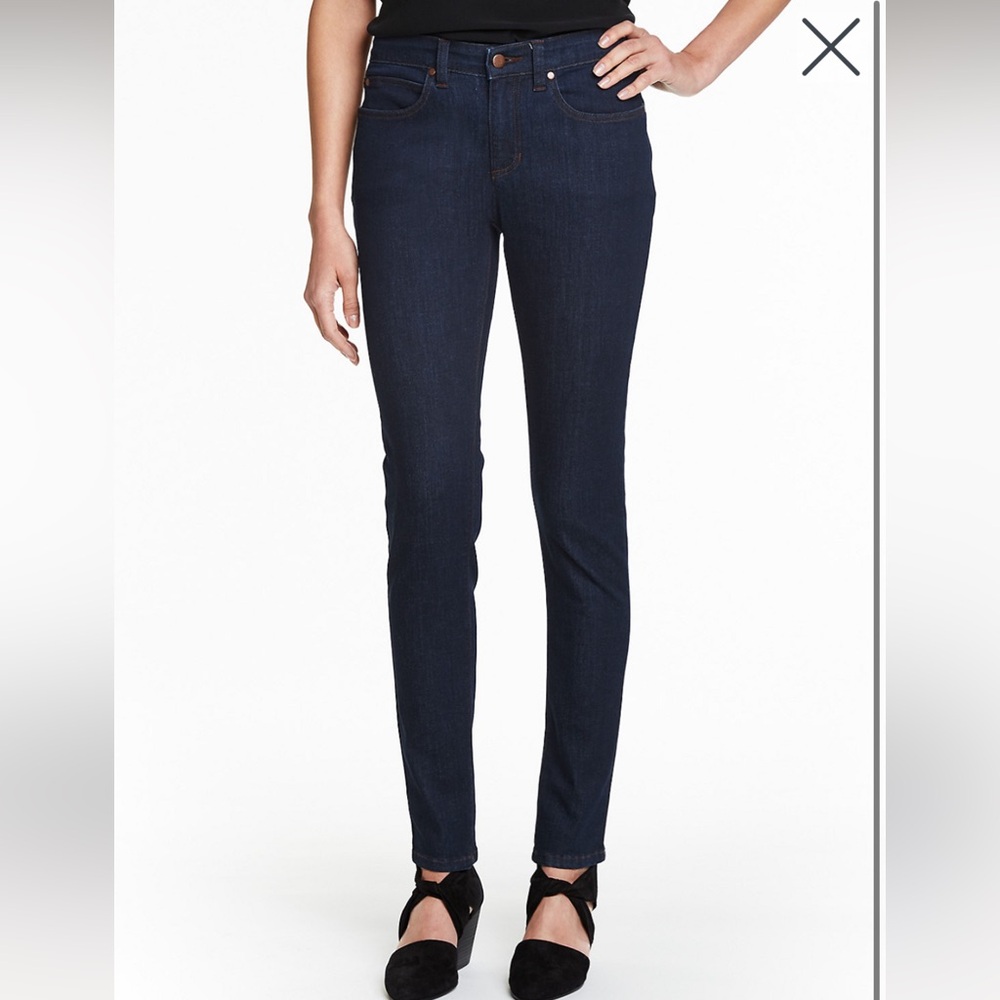 EILEEN FISHER Organic-Cotton Stretch Skinny Jeans - Regular women’s size 8 EUC